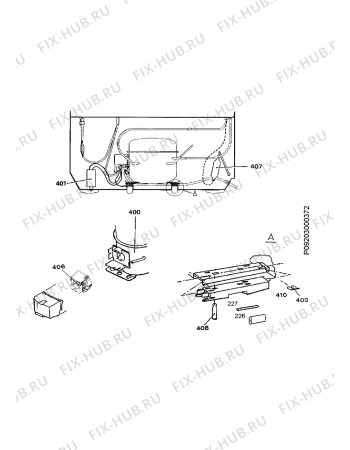 Взрыв-схема холодильника Faure FCH291W - Схема узла Cooling system 017